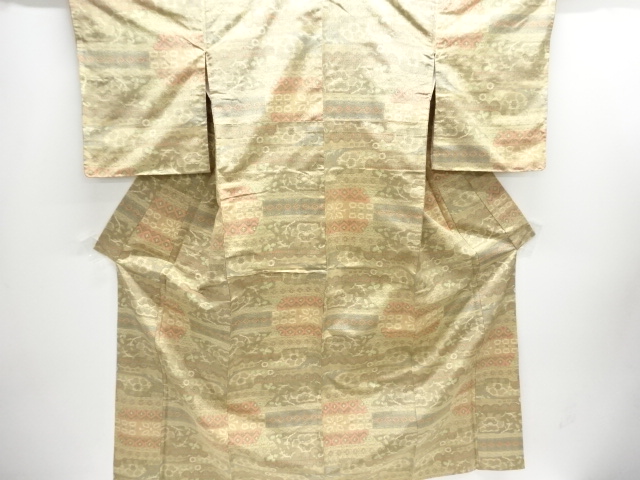 JAPANESE KIMONO / TSUMUGI / WOVEN ABSTRACT